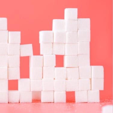 stacks of sugar cubes