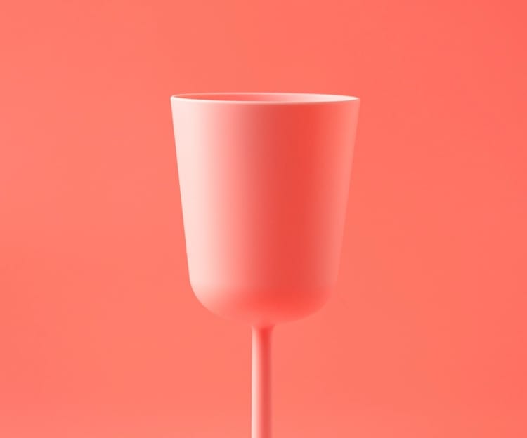 close up of a red cup